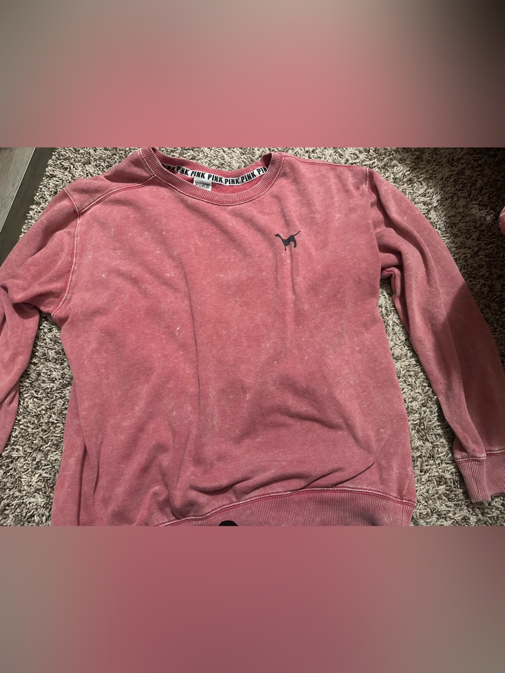 PINK Victoria's Secret Acid Washed Style Pullover Sweatshirt